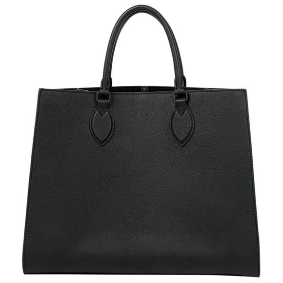 Louis Vuitton LockMe Tote MM Tote Bag Leather Noir Black - Picture 3 of 13